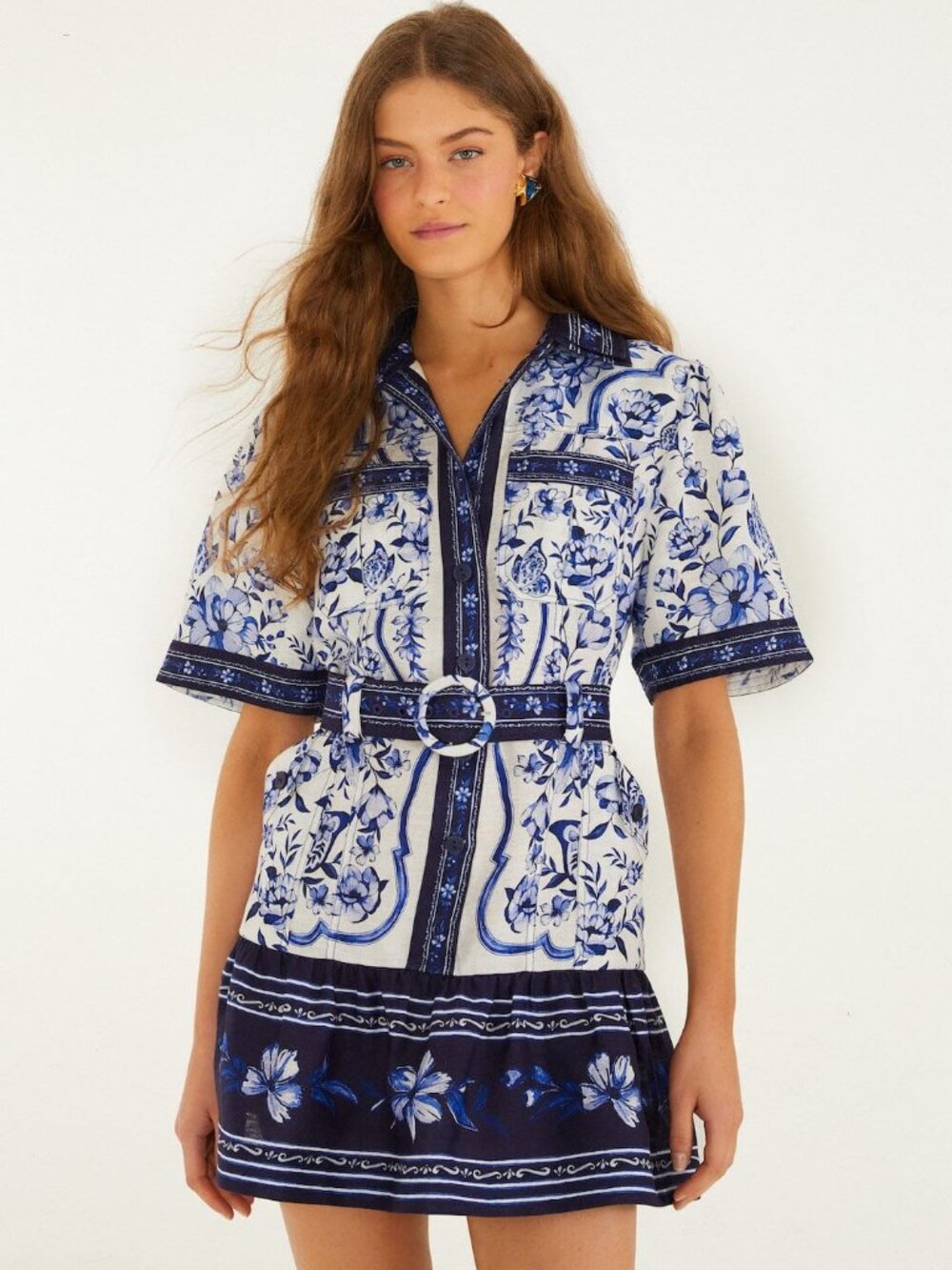 *NWT* - Farm Rio Off-White Porcelain Garden Mini Dress - Size S